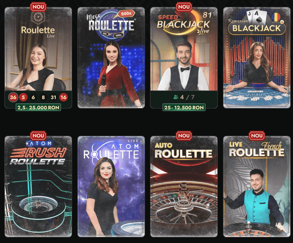 jocuri Live, roulette live, blackjack live pe Donro.ro 
