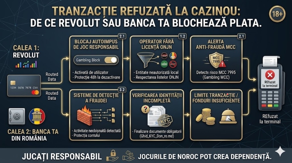 De ce Revolut sau banca ta blochează plata