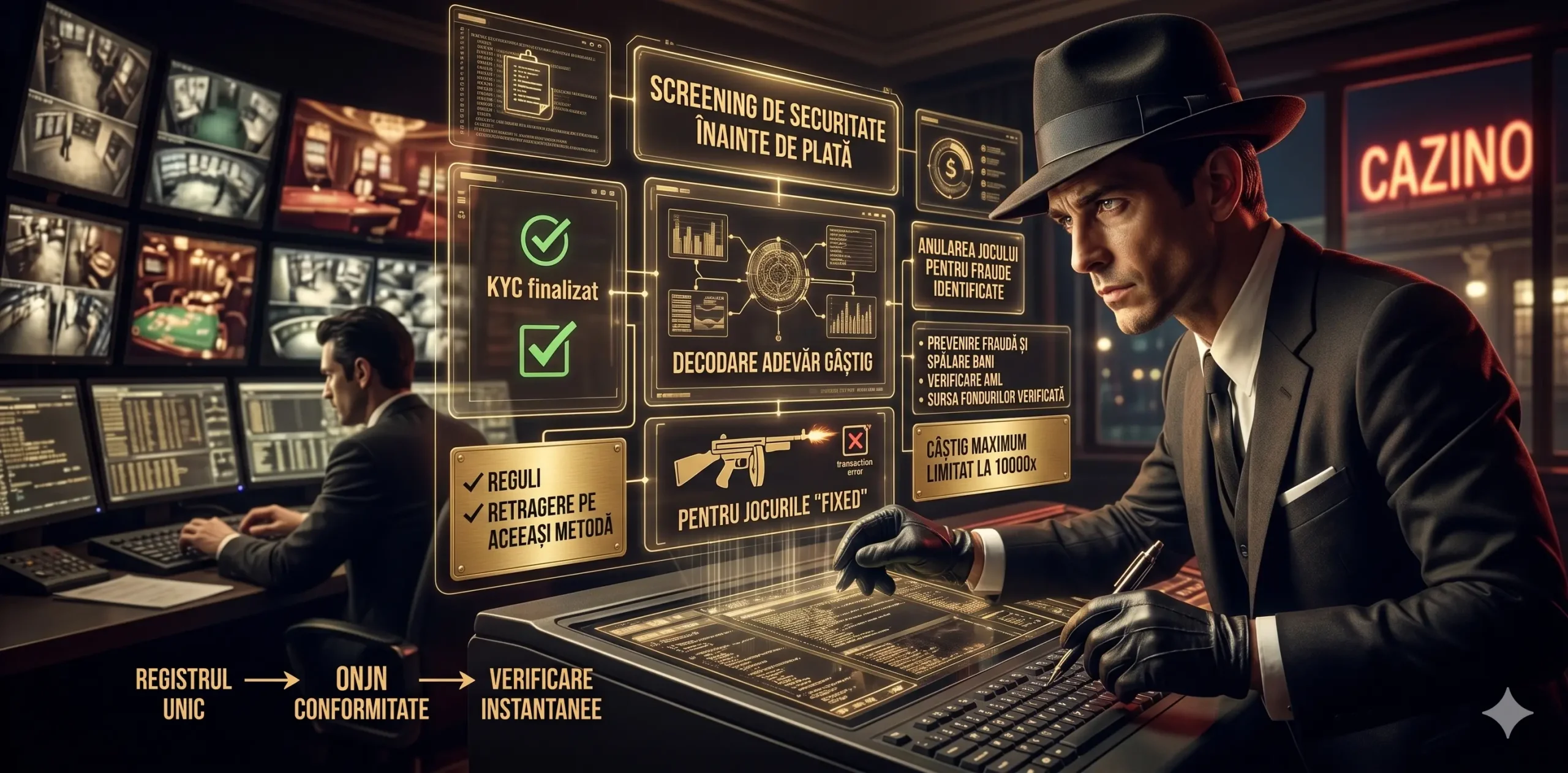 Screening-ul de securitate înainte de plată la cazinou